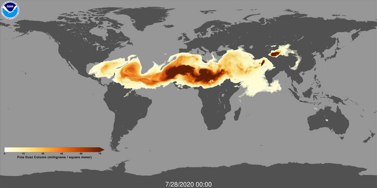 Otra nube de “polvo del Sahara” se desplaza en el Océano Atlántico: NOAA.