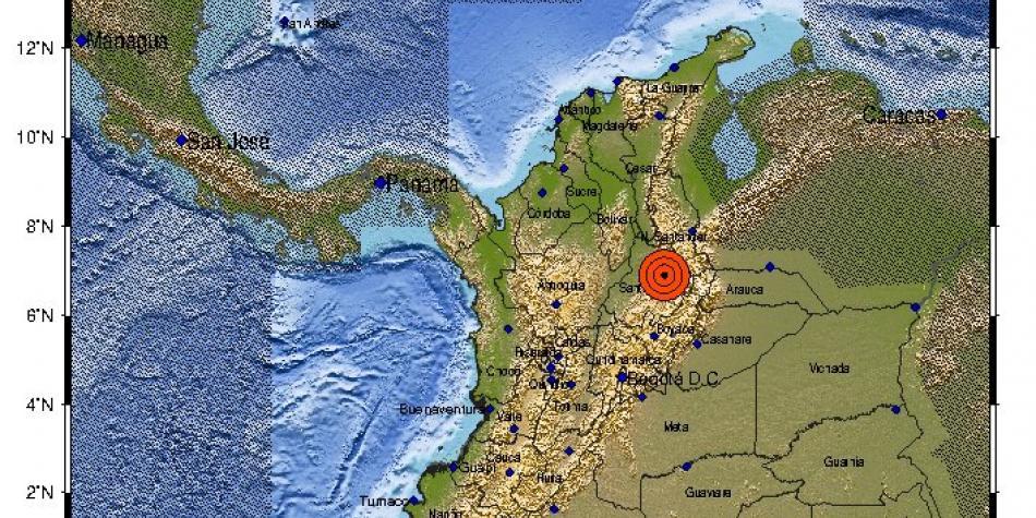 Fuerte sismo en Colombia y Venezuela.