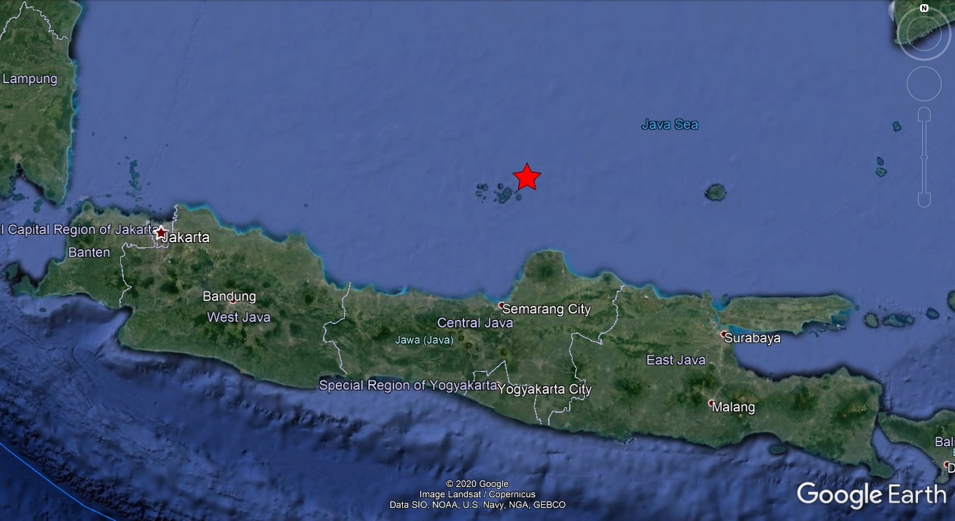 Potente sismo, registrado en la costa de Indonesia.