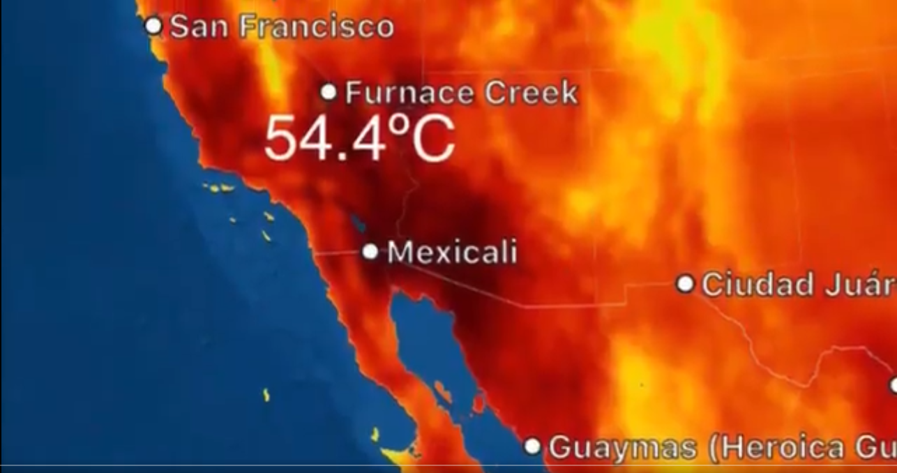 Calor al extremo: el Valle de la Muerte registra la temperatura mas alta de la historia