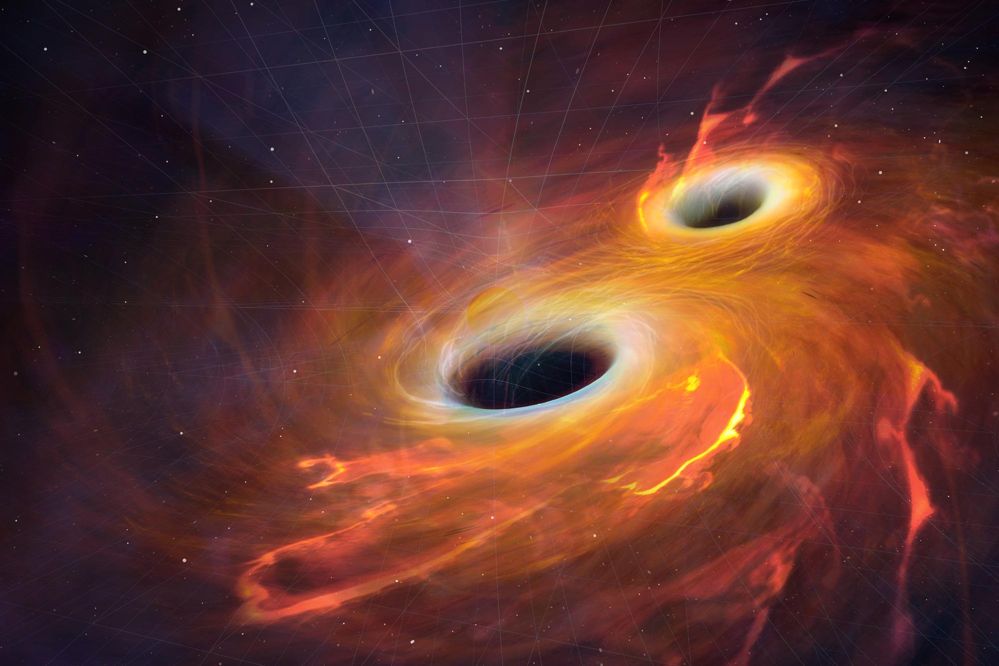 Astrónomos detectan el choque de agujeros negros más poderoso hasta hoy.