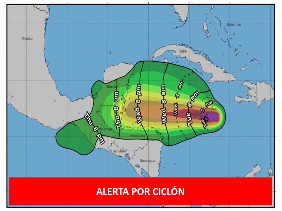 Alerta en Centro América y en México por la tormenta tropical “Nana”, con potencial ciclónico.