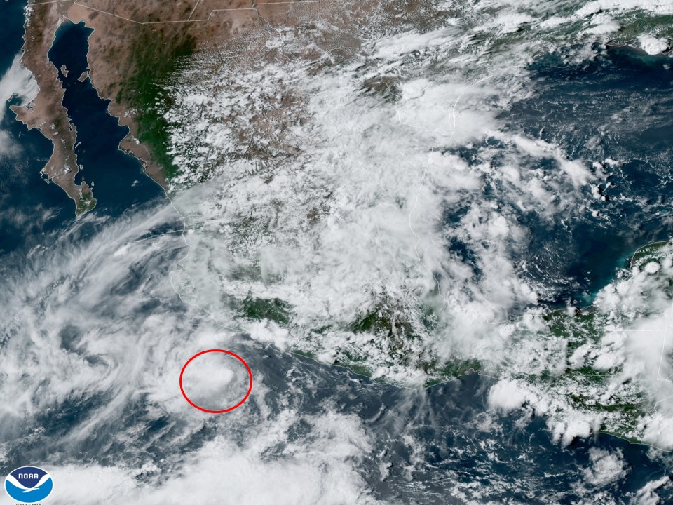 Se formó la tormenta tropical «Julio» en costas del Pacífico mexicano.