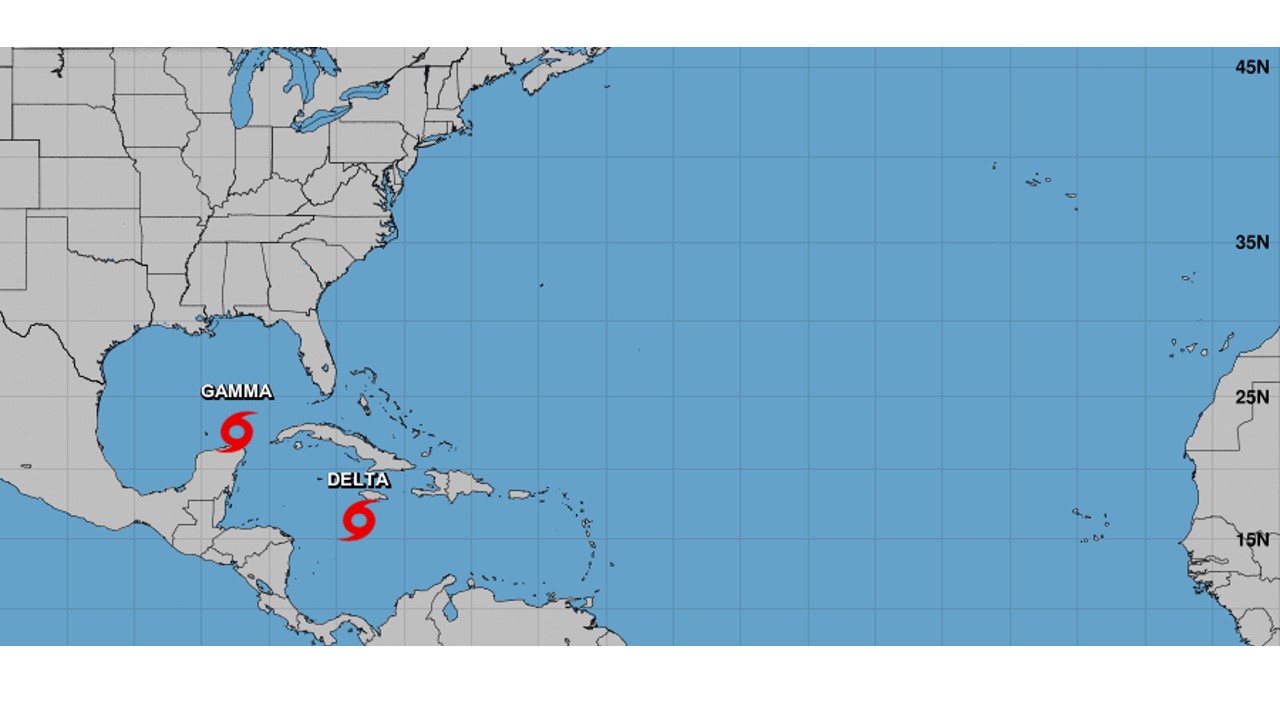 El Océano Atlántico sigue activo: se formó la tormenta tropical Delta, próxima a huracán.