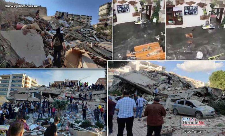 Terremoto derrumba edificios dando como resultado pérdidas humanas.