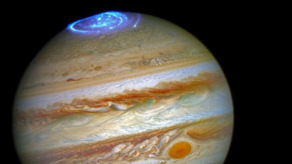 Elfos y duendes observados en la atmósfera de Jupiter.