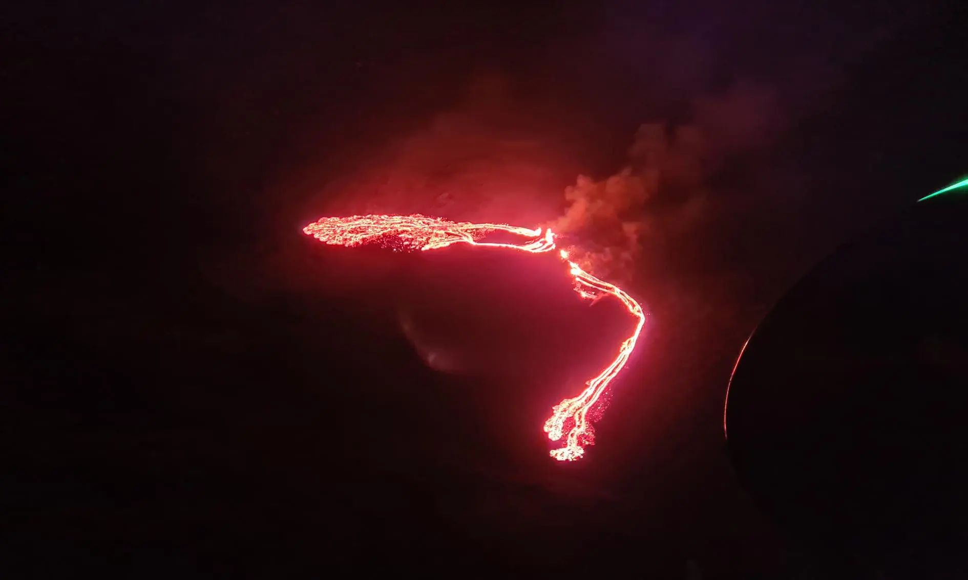 Fagradalsfjall, volcán islandés en erupción cerca de Reykjavik.