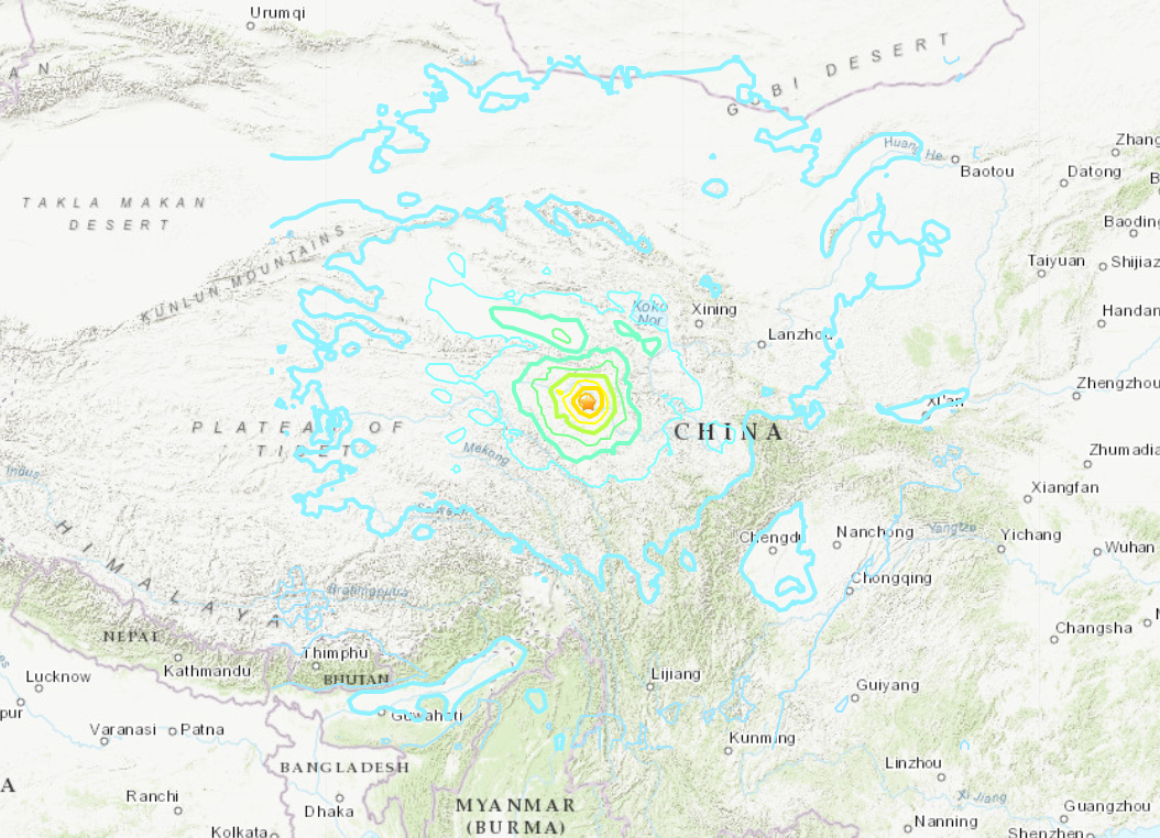 Qinghai: potente terremoto azota esta provincia en China.