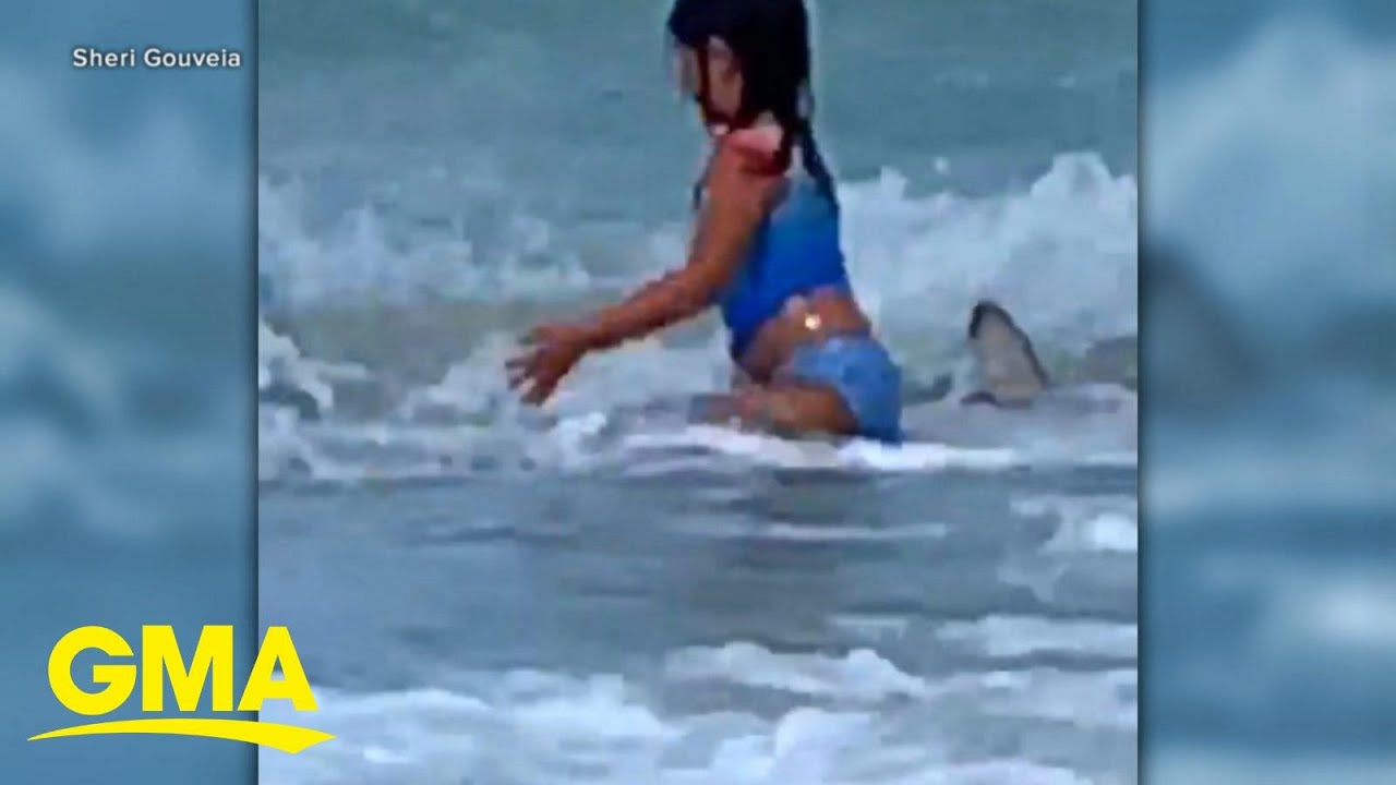 Niña de 6 años huye de un tiburón en playa de Hawái (video).