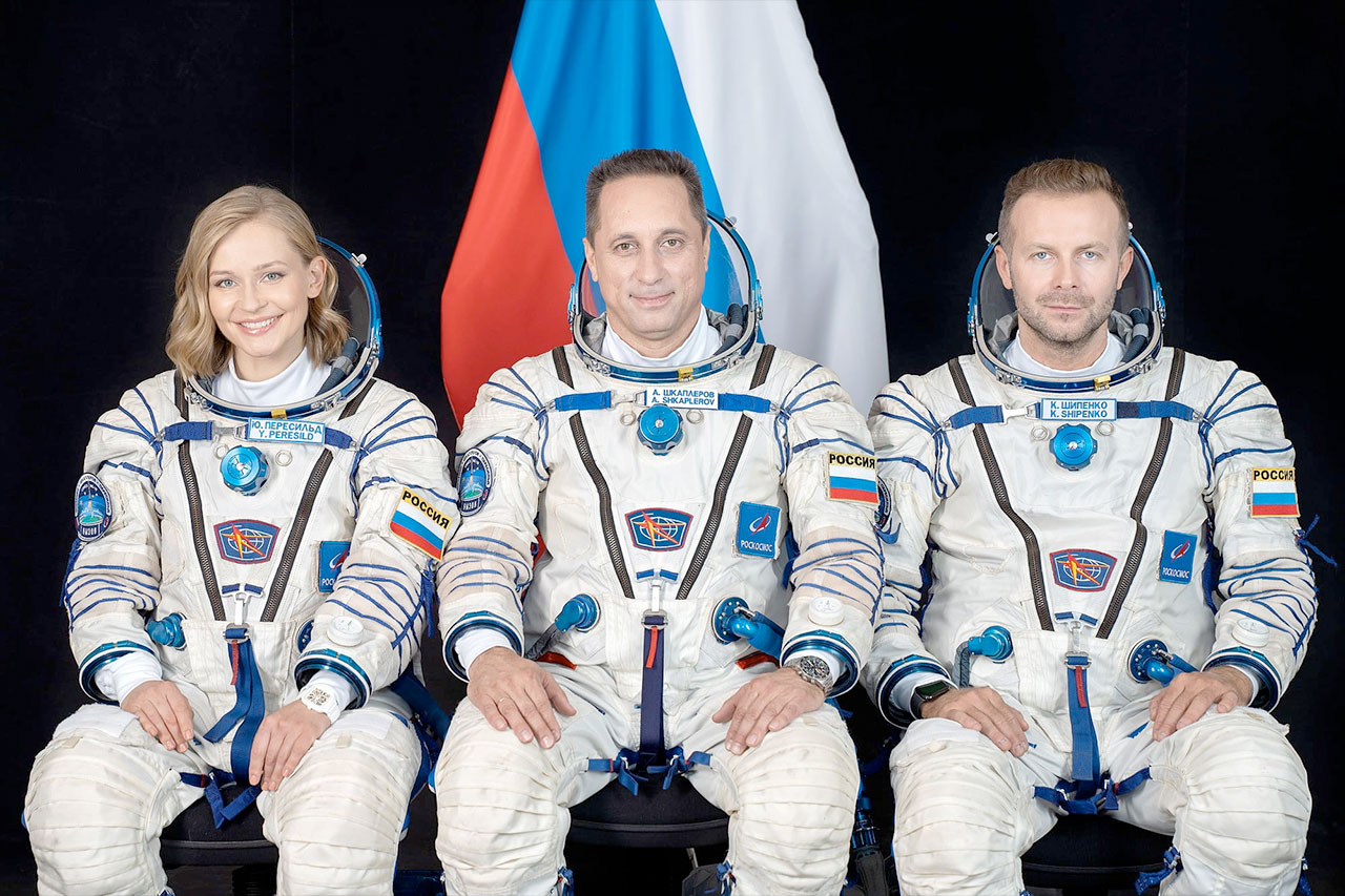 Rusia envía equipo de filmación para película en el espacio.