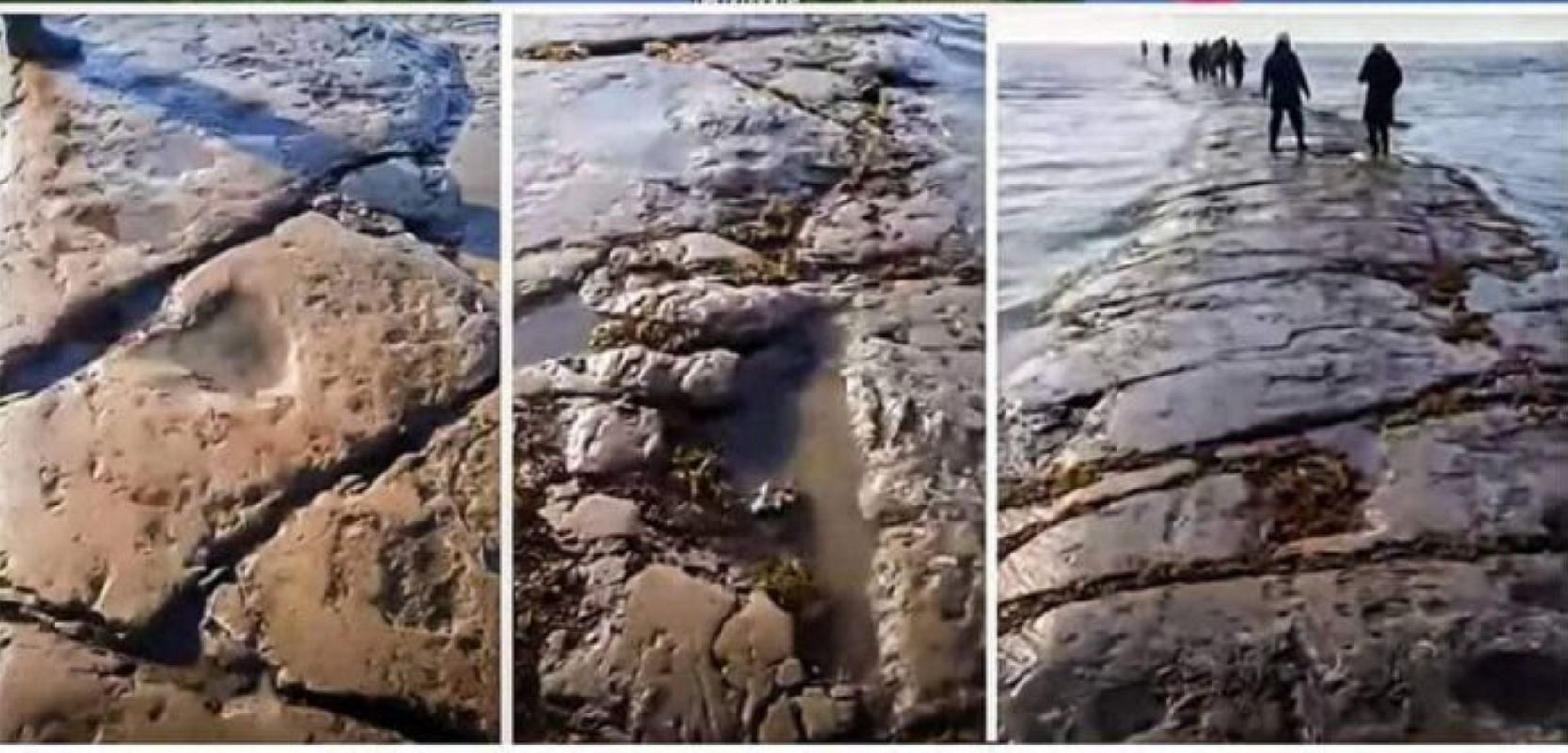 Extraño camino de piedra aparece debajo del océano ¿obra humana o de la naturaleza?